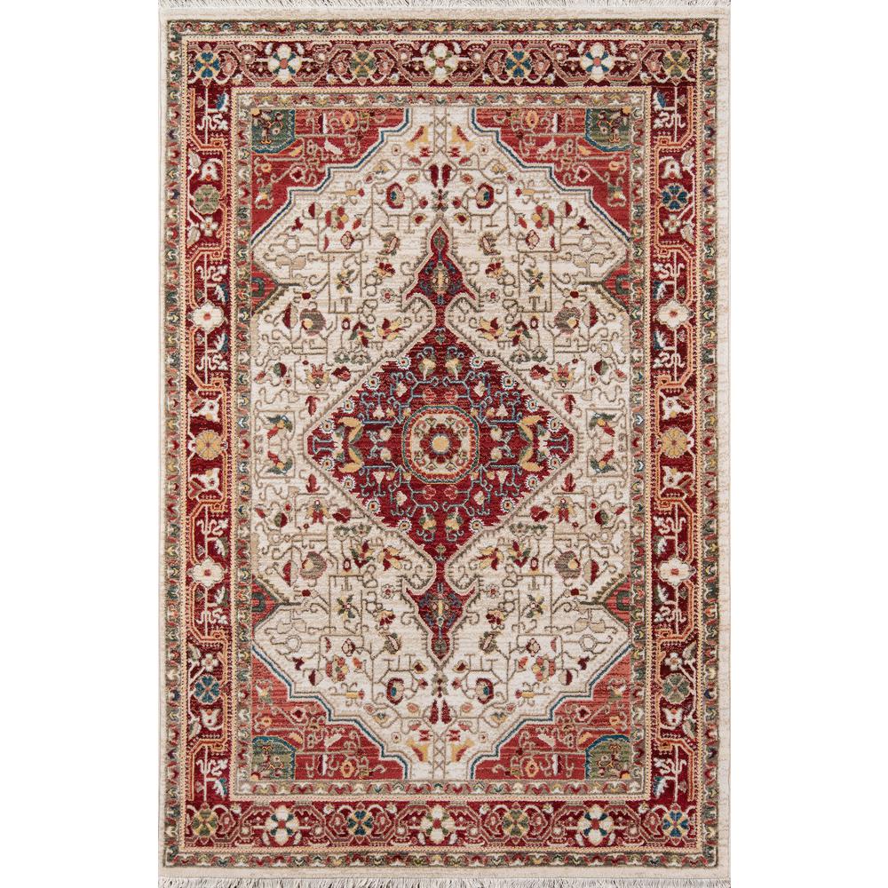Traditional Rectangle Area Rug, Red, 7'6" X 9'6"