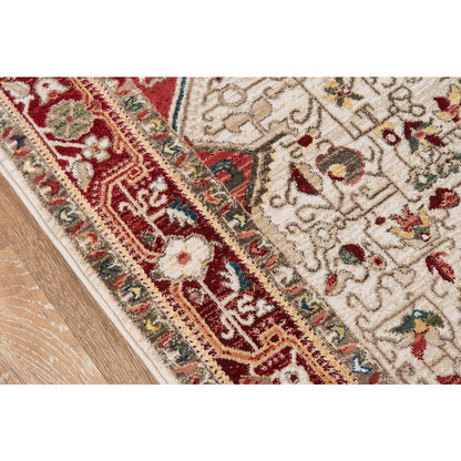 Traditional Rectangle Area Rug, Red, 7'6" X 9'6"