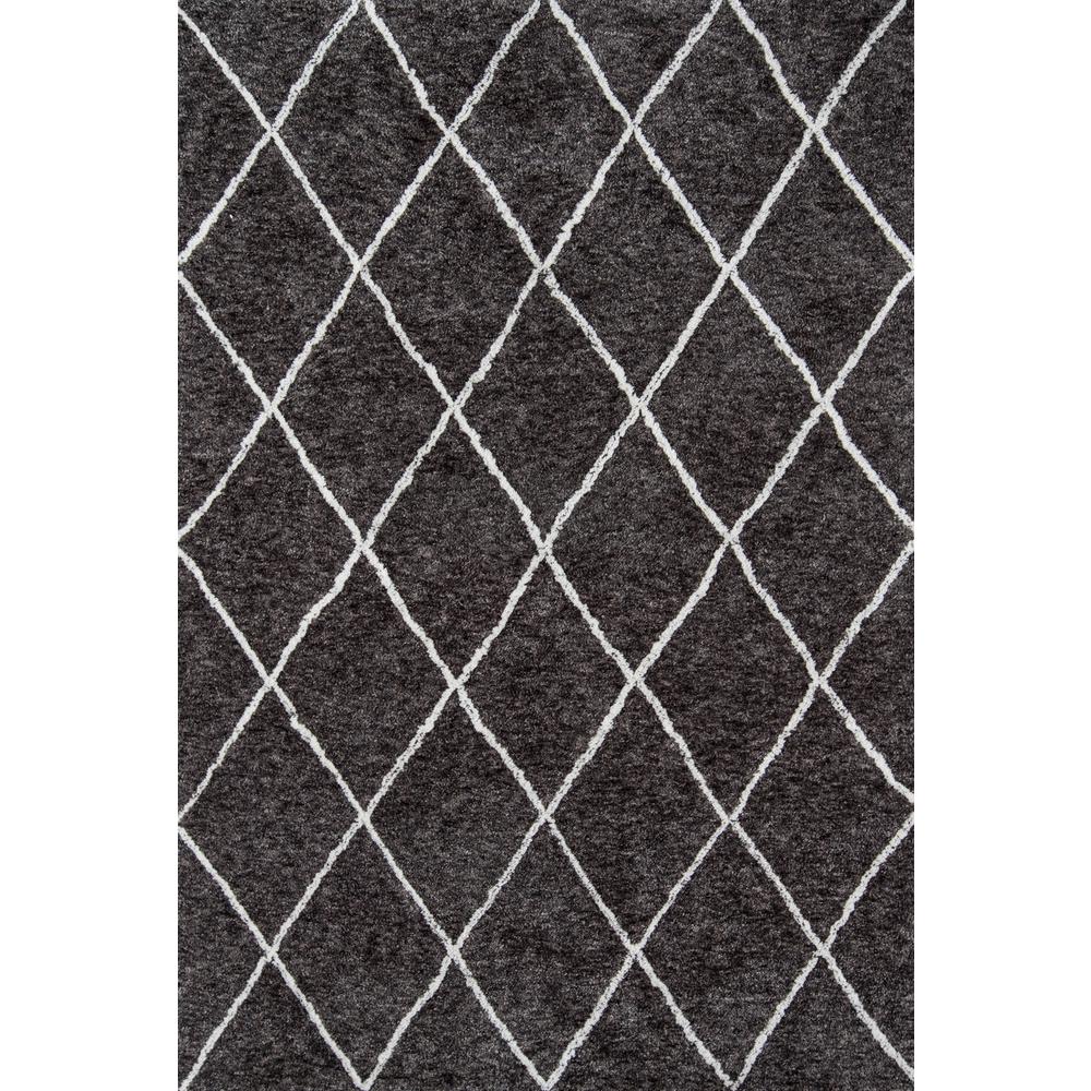 Contemporary Rectangle Area Rug, Charcoal, 9' X 12'