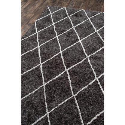 Contemporary Rectangle Area Rug, Charcoal, 9' X 12'
