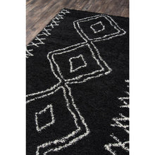 Contemporary Rectangle Area Rug, Black, 9'3" X 12'6"