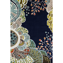 Casual Round Area Rug, Navy, 5'9" X 5'9" Round