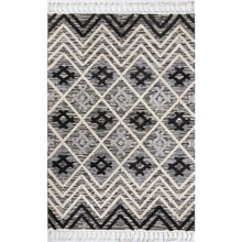 Contemporary Rectangle Area Rug, Black, 7'10" X 10'10"