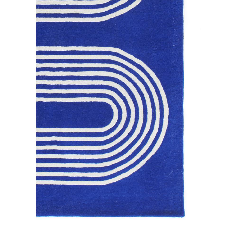 Contemporary Rectangle Area Rug, Cobalt, 9' X 12'