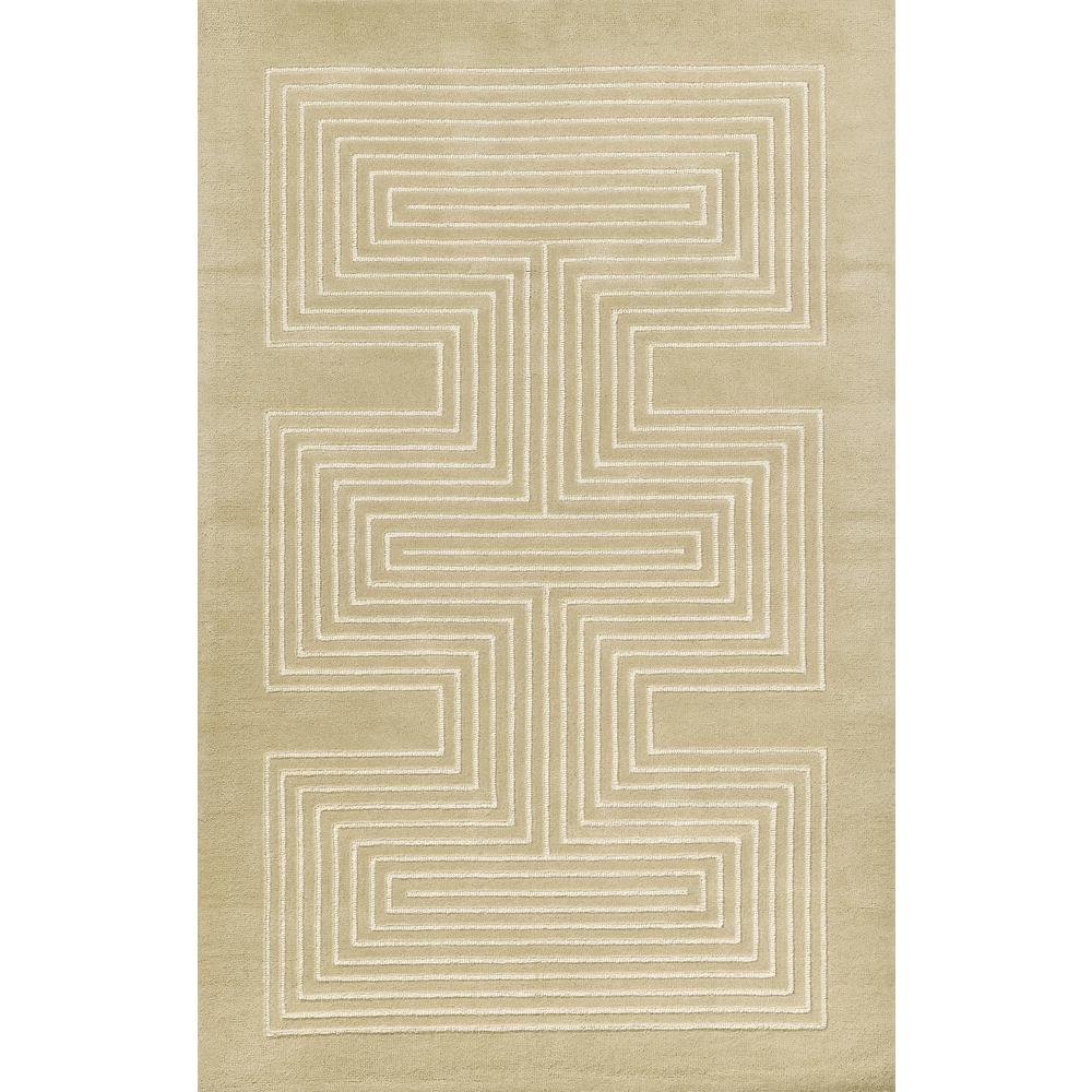 Contemporary Rectangle Area Rug, Beige, 9' X 12'