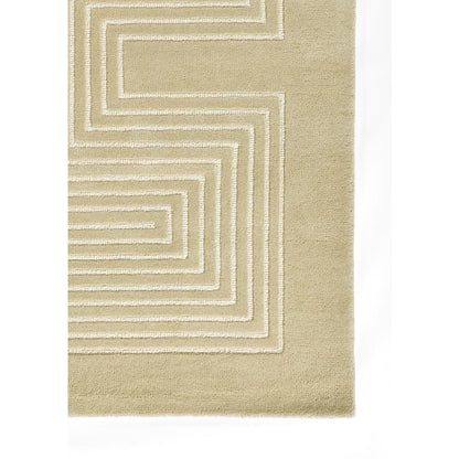Contemporary Rectangle Area Rug, Beige, 9' X 12'