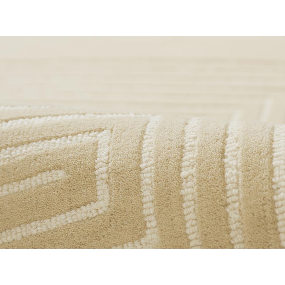 Contemporary Rectangle Area Rug, Beige, 9' X 12'