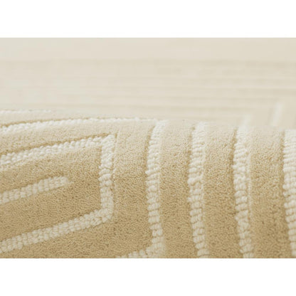 Contemporary Rectangle Area Rug, Beige, 9' X 12'