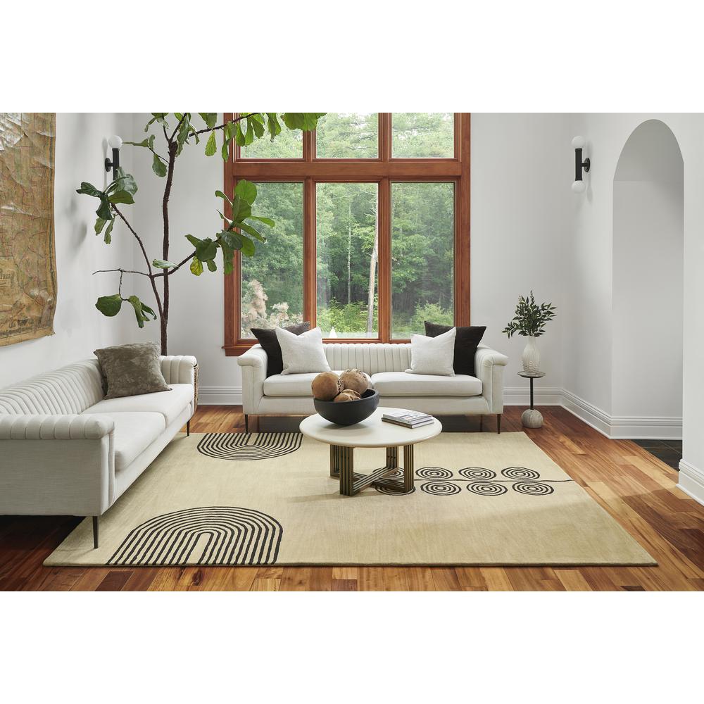 Contemporary Rectangle Area Rug, Beige, 9' X 12'