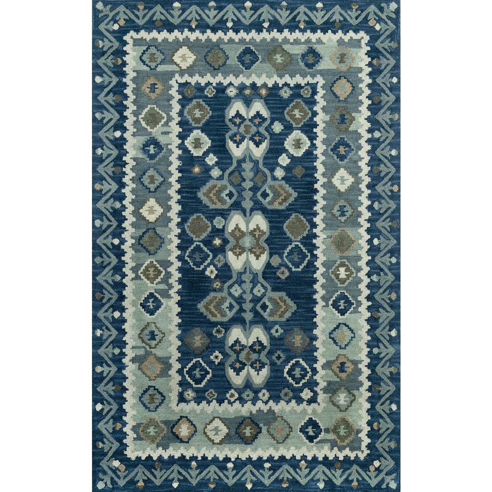 Traditional Rectangle Area Rug, Blue, 8' X 11'
