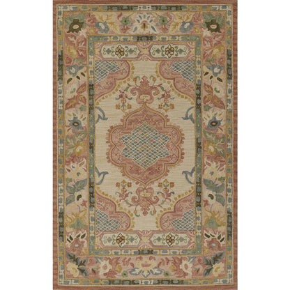 Traditional Rectangle Area Rug, Rose, 8' X 11'