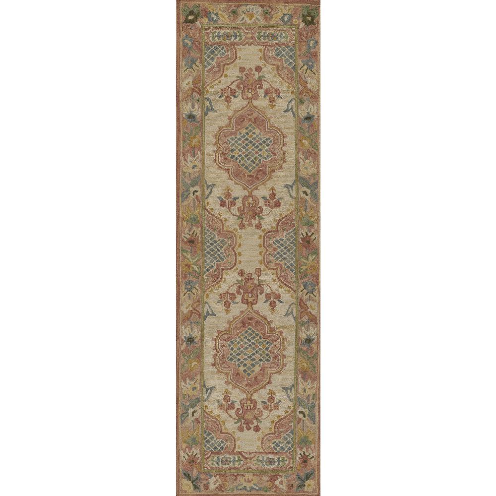 Traditional Rectangle Area Rug, Rose, 8' X 11'