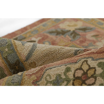 Traditional Rectangle Area Rug, Rose, 8' X 11'
