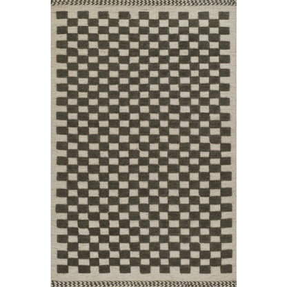 Contemporary Rectangle Area Rug, Charcoal, 8' X 10'