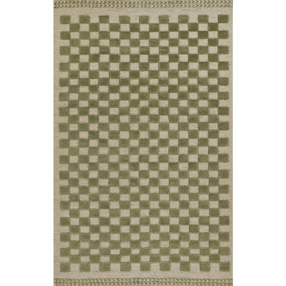 Contemporary Rectangle Area Rug, Green, 8' X 10'