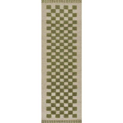 Contemporary Rectangle Area Rug, Green, 8' X 10'