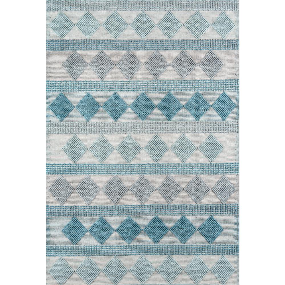 Contemporary Rectangle Area Rug, Blue, 8'9" X 11'9"
