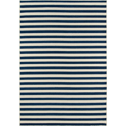 Contemporary Rectangle Area Rug, Navy, 7'10" X 10'10"