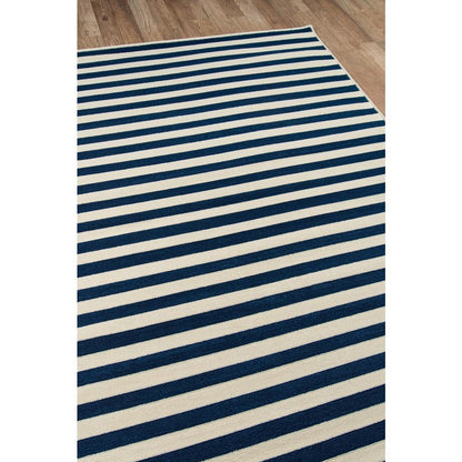 Contemporary Rectangle Area Rug, Navy, 7'10" X 10'10"