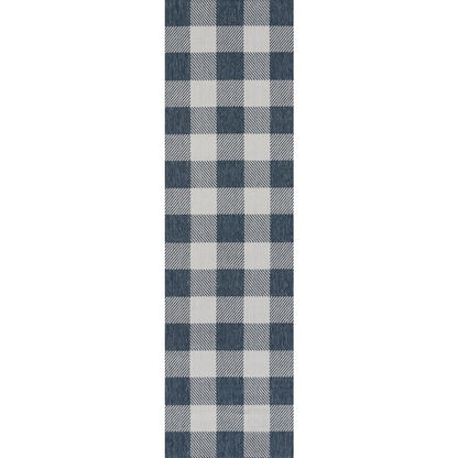 Modern Rectangle Area Rug, Denim, 7'10" X 10'10"