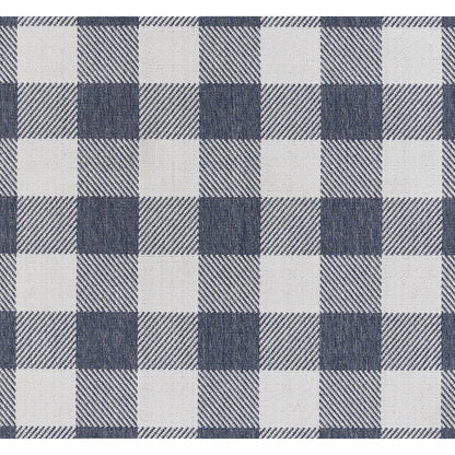 Modern Rectangle Area Rug, Denim, 7'10" X 10'10"