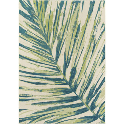 Contemporary Rectangle Area Rug, Green, 7'10" X 10'10"