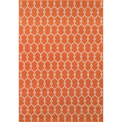 Contemporary Rectangle Area Rug, Orange, 7'10" X 10'10"