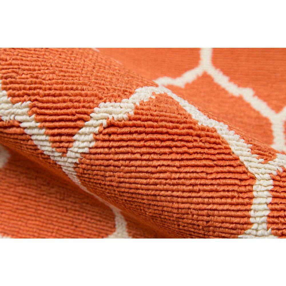 Contemporary Rectangle Area Rug, Orange, 7'10" X 10'10"