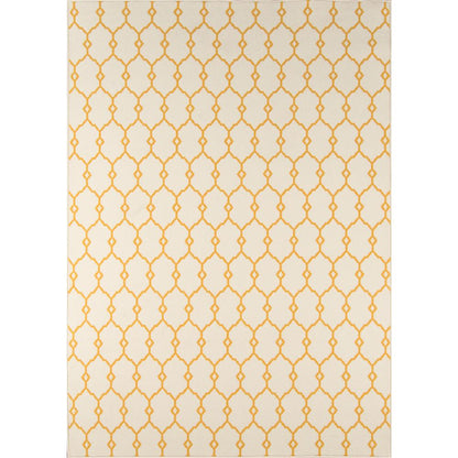 Contemporary Rectangle Area Rug, Yellow, 7'10" X 10'10"