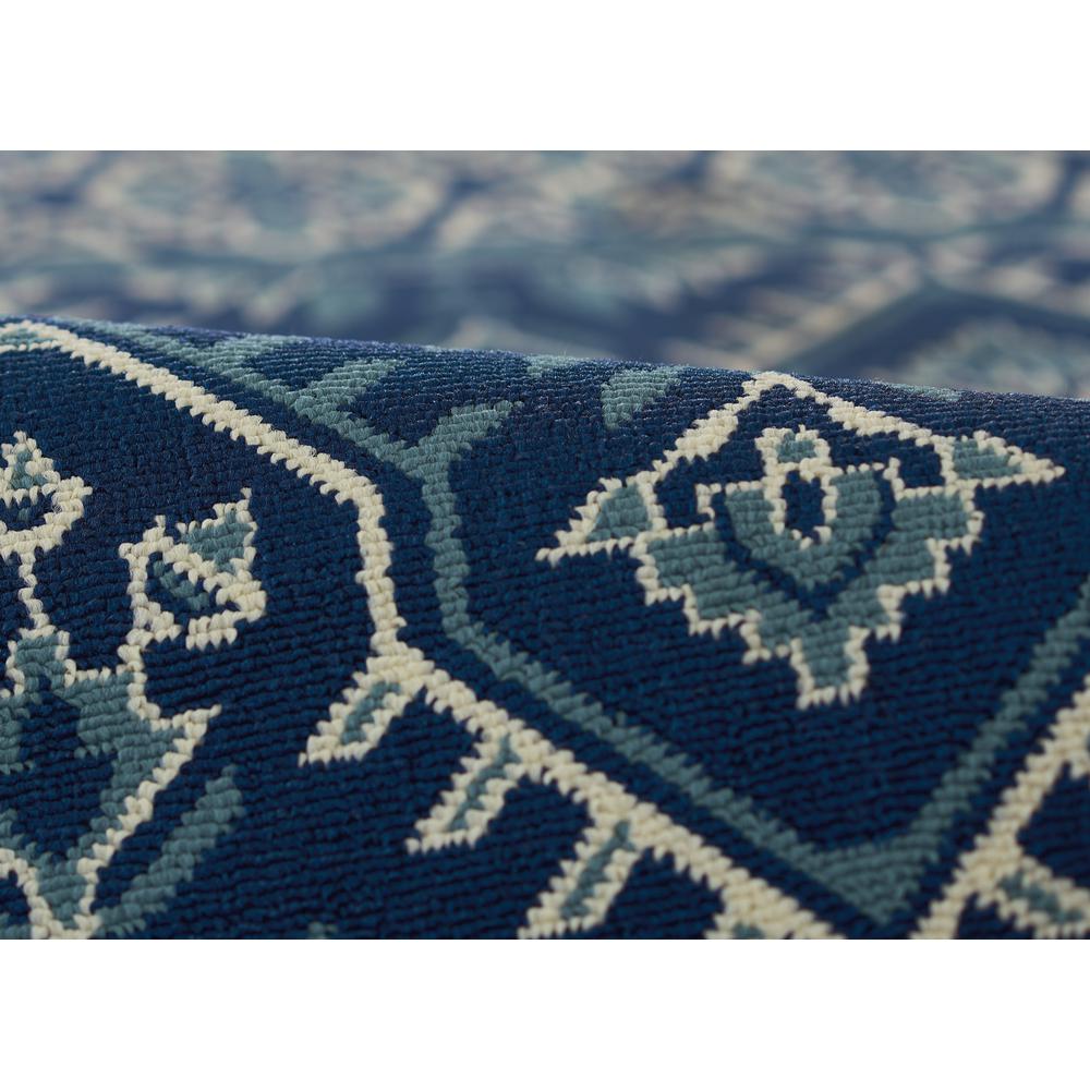 Transitional Rectangle Area Rug, Navy, 7'10" X 10'10"