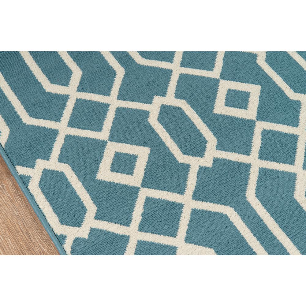 Contemporary Rectangle Area Rug, Blue, 7'10" X 10'10"