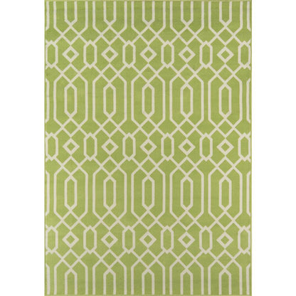 Contemporary Rectangle Area Rug, Green, 7'10" X 10'10"