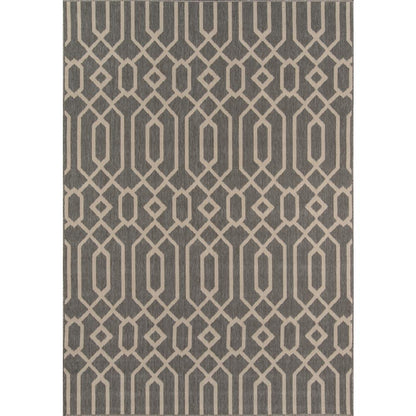 Contemporary Rectangle Area Rug, Grey, 7'10" X 10'10"