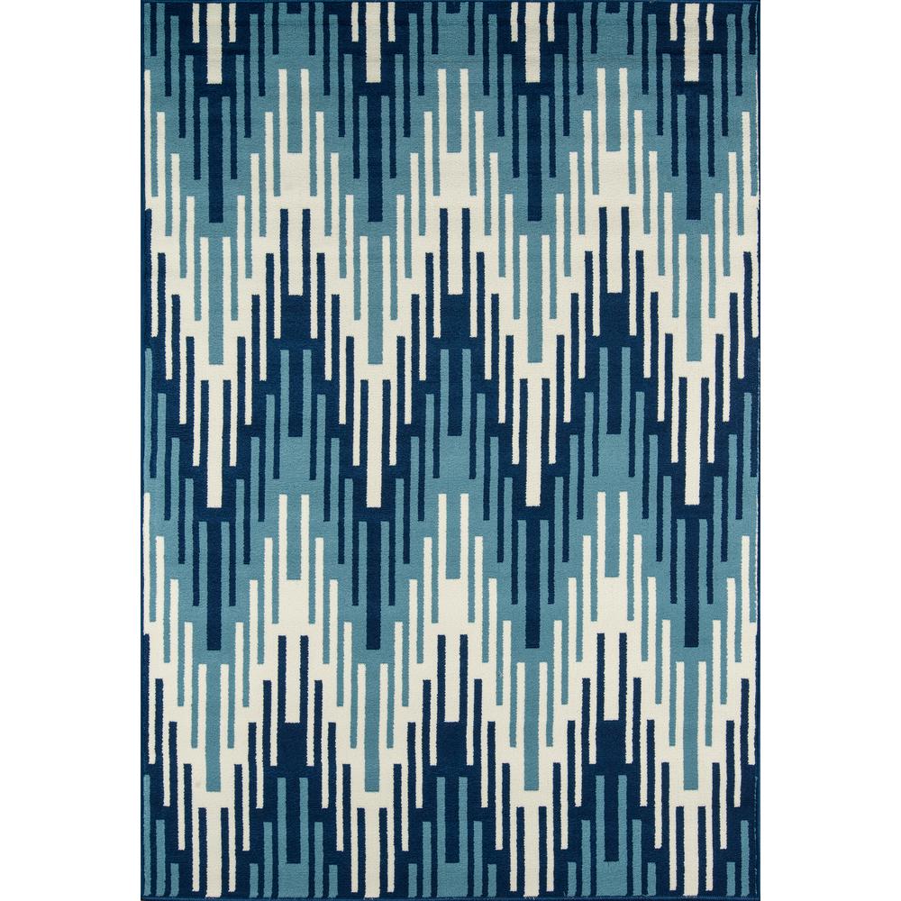Contemporary Rectangle Area Rug, Blue, 7'10" X 10'10"