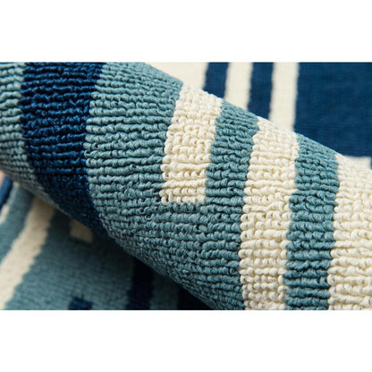 Contemporary Rectangle Area Rug, Blue, 7'10" X 10'10"