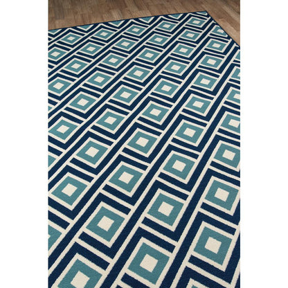 Contemporary Rectangle Area Rug, Blue, 7'10" X 10'10"