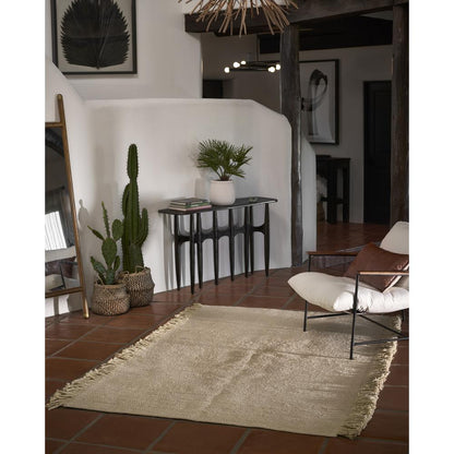 Contemporary Rectangle Area Rug, Ivory, 10' X 14'
