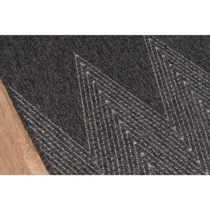 Contemporary Rectangle Area Rug, Charcoal, 6'7" X 9'6"