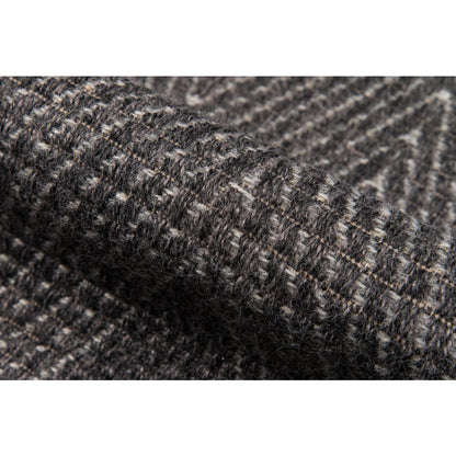 Contemporary Rectangle Area Rug, Charcoal, 6'7" X 9'6"