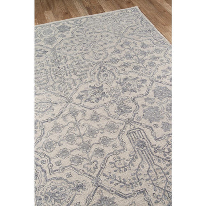 Traditional Rectangle Area Rug, Grey, 9'6" X 13'6"
