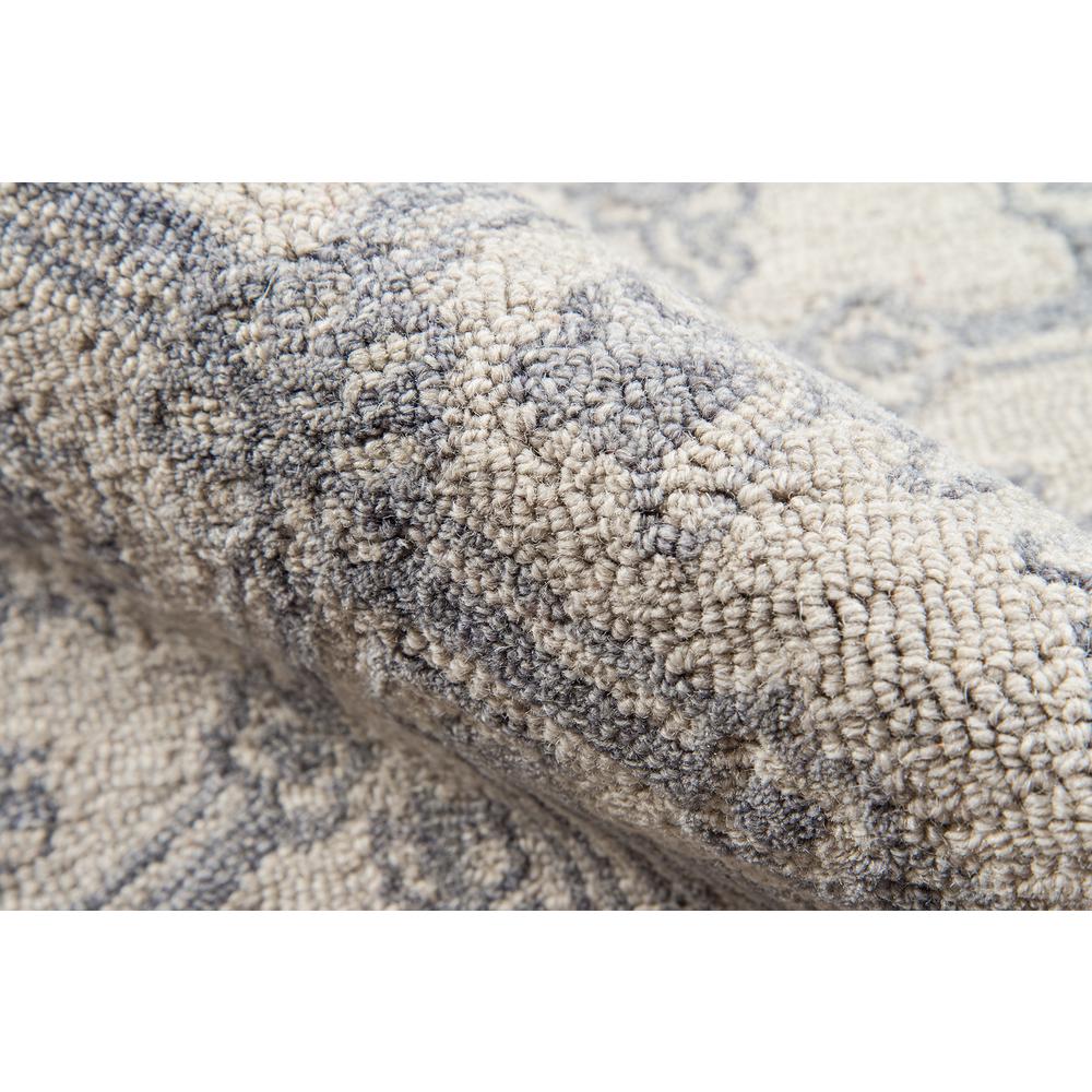 Traditional Rectangle Area Rug, Grey, 9'6" X 13'6"