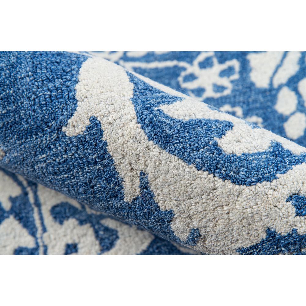 Traditional Rectangle Area Rug, Blue, 9'6" X 13'6"