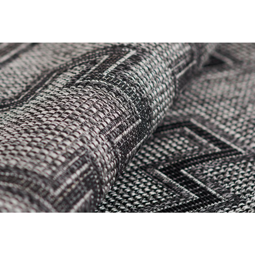 Transitional Rectangle Area Rug, Charcoal, 8' X 10'
