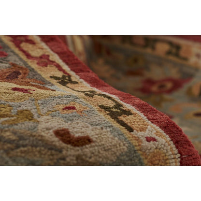 Traditional Rectangle Area Rug, Red, 9'6" X 13'6"