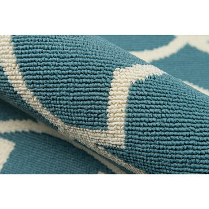 Contemporary Rectangle Area Rug, Blue, 8'6" X 13'