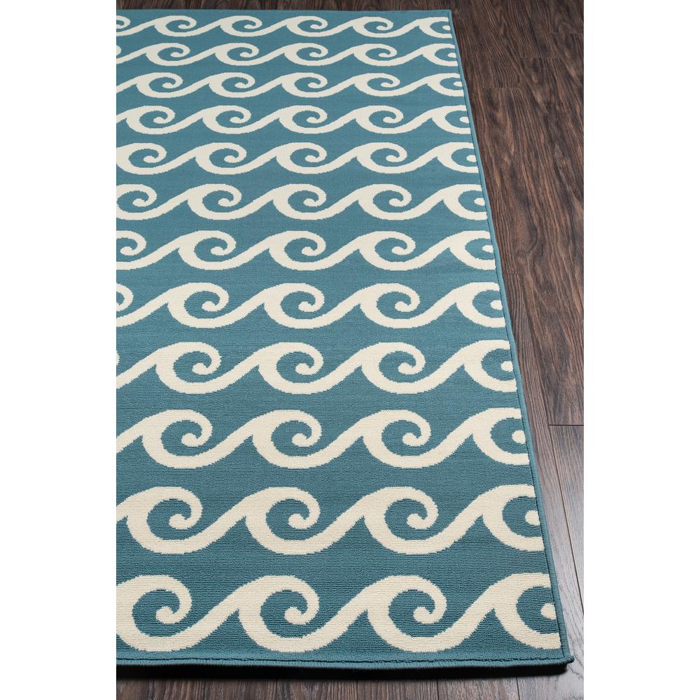 Contemporary Rectangle Area Rug, Blue, 8'6" X 13'