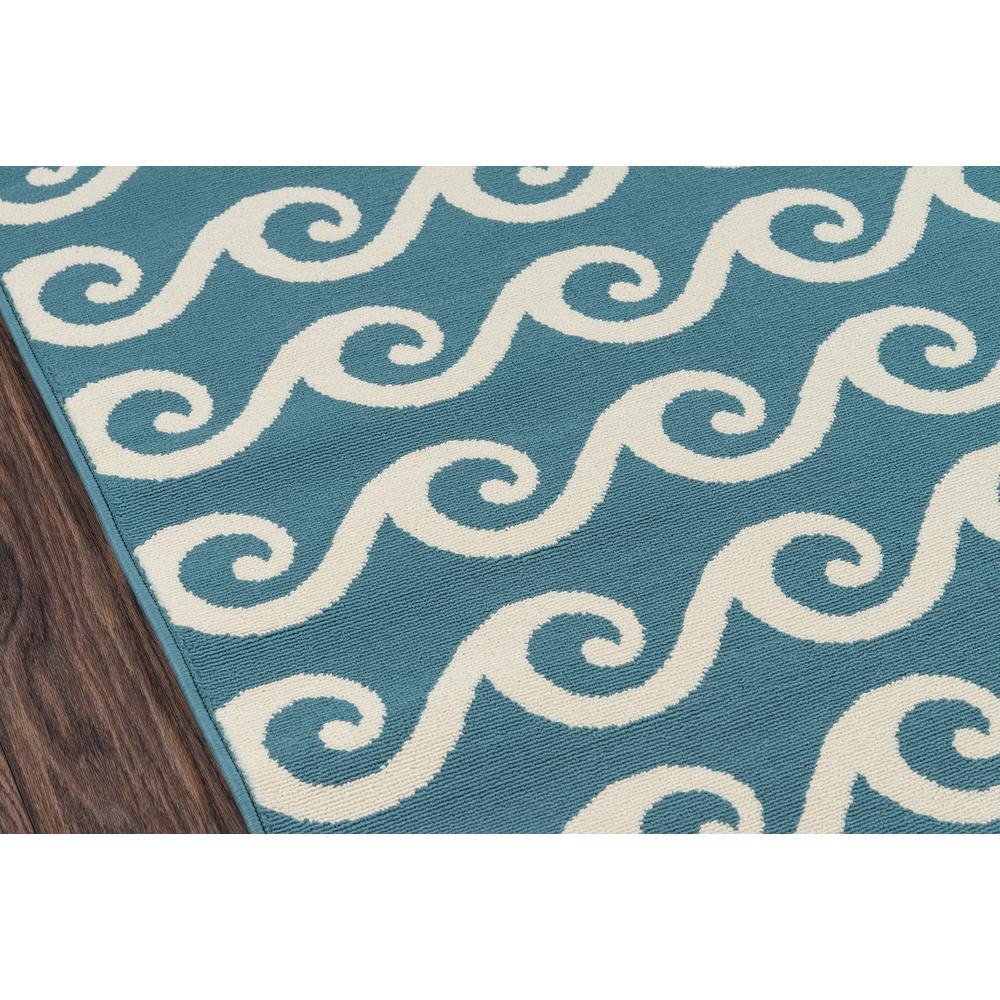 Contemporary Rectangle Area Rug, Blue, 8'6" X 13'
