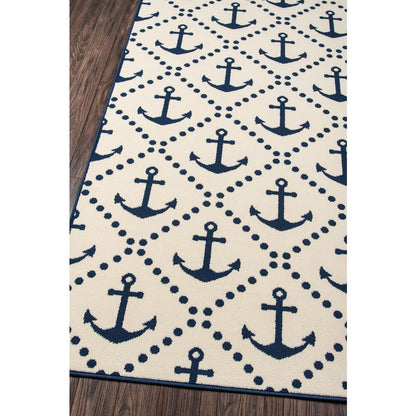 Contemporary Rectangle Area Rug, Ivory, 8'6" X 13'