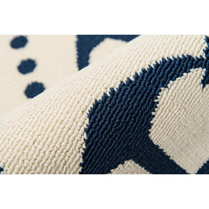 Contemporary Rectangle Area Rug, Ivory, 8'6" X 13'