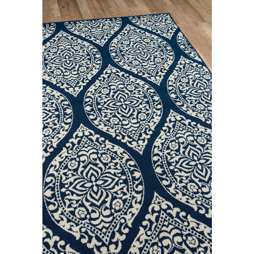 Contemporary Rectangle Area Rug, Navy, 8'6" X 13'